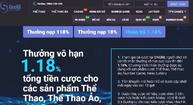 Nhiều chương trình khuyến mãi tại One88